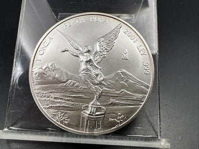 2001 Mo 1 oz Onza Mexico Libertad Gem BU UNC Ley .999 Plata Pura Semi SKU#A1