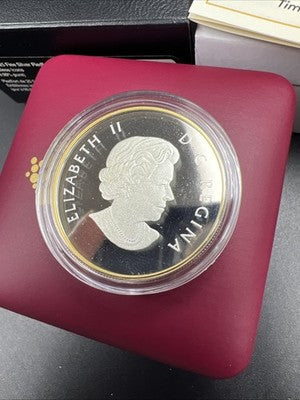 2017 $25 Piedfort Timeless Icons Beaver & Maple Leaf 1 Oz Silver Coin w/ Box COA