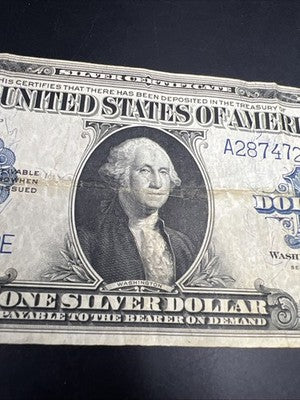 1923 $1 One Dollar Silver Certificate Choice VG Very Good FR 238 Woods White #28