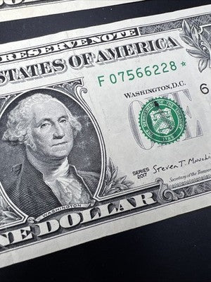 Lot of 6 2013 2017 Star * $1 FRN Federal Reserve Notes Circ #302