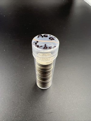 50 Coin Barber 90% Silver Dime Roll AG / G Circ Conditions SK#a