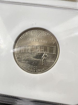 2001 D North Carolina State Statehood Quarter Coin MS67 NGC #062