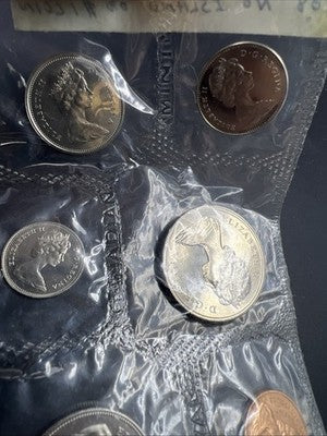 1968 Canada 6 Coin Set with No Island Variety Dollar Coin UNC