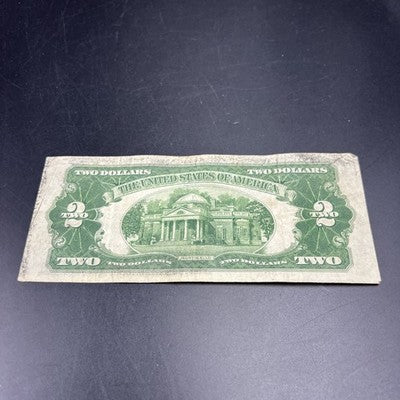 1928 D $2 USN United States Note Red Seal VG Very Good Circ #885