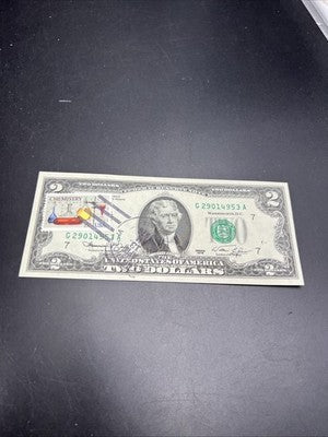 1976 $2 FRN Postal Federal Reserve Note Independence Iowa CH UNC Bicentennial