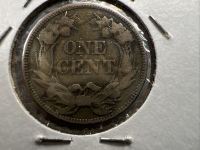 1858 1c SL Flying Eagle Cent Coin Low Leaves FS-901 Variety VF Very Fine Circ