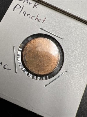 Error Collector's Lot 1964 10c Roosevelt Silver Dime & Blank Cent Planchet UNC
