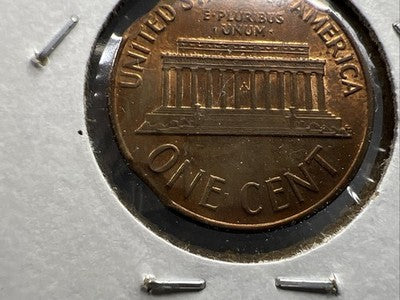 Triple Clipped 1967 P 1c Lincoln Memorial Cent Error Coin UNC RB