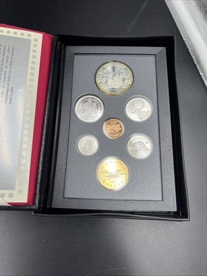 1989 Canada Double Dollar Proof Set Gem Uncirculated Coins Box & COA #A