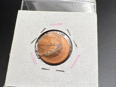 1989 1c Lincoln Memorial Cent Penny 45% Off Center BU UNC sk#3B