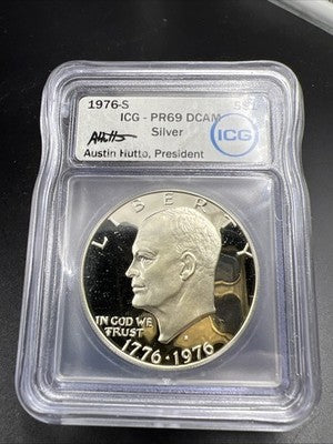 1976 $1 Ike Eisenhower 40% silver Dollar Coin ICG PR69 DCAM #330