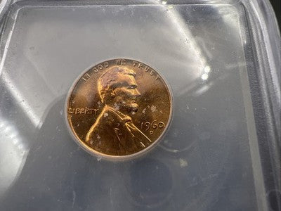 1960 D 1c Lincoln Memorial Cent ICG MS67 RD #132 Used Holder
