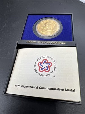 1975 American Revolution Bicentennial Paul Revere Bronze Medal in Case
