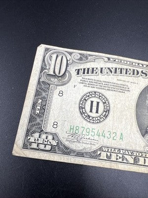 1934 C $10 FRN Federal Reserve Note St. Louis District VG Very Good #32