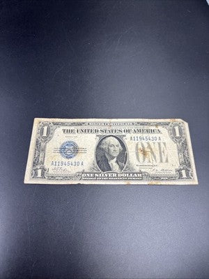 1928 $1 One Dollar Funny Back Silver Certificate Cull Very Circ Damaged Ugly #30