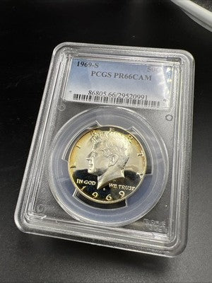 1966 50c Kennedy 40% Silver Half Dollar Coin PR66 Cameo PCGS #991