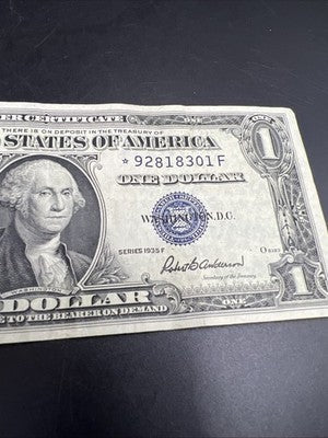 1935 F $1* Star One Dollar Silver Certificate Fine Circulated #301