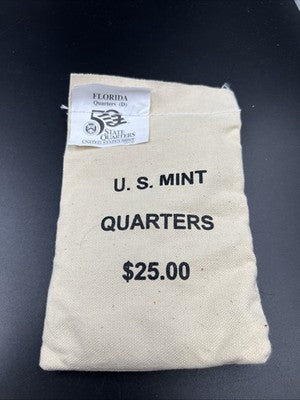 U.S. Mint Bag of 100 2004 D Florida State Statehood Quarters BU UNC