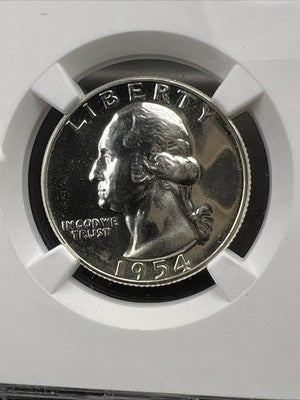 1954 P 25c Washington Silver Quarter Coin PF67 Gem Proof Certified #027 NGC