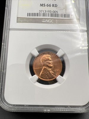 1955 P 1c Lincoln Wheat Cent Penny Coin NGC MS66 RD #005
