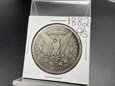 1882 O / S Morgan Silver Dollar Coin CH VF Very Fine Circ