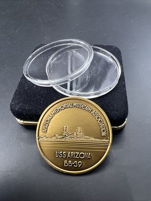 USS Arizona Museum Association Medal Pearl Harbor  BB-39 Commem UNC in box