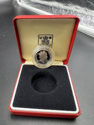 1988 United Kingdom England Proof Sterling Silver One Pound Shield Coin