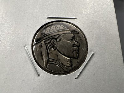 Hobo Buffalo Nickel Coin Modern Carving SKU#C3