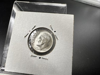 1964 P 10c Roosevelt Silver Dime Coin Major Struck Thru Error Reverse CH BU