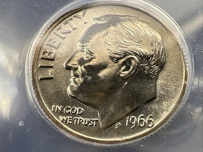 1966 10c Roosevelt Dime FS-401 5 On Cheek SP67 FSB MS67 Gem BU ANACS