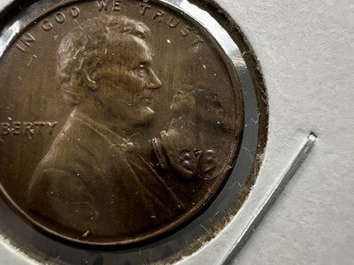 Major Fold Over Lamination Error 1973 1c P Lincoln Memorial Cent Penny AU