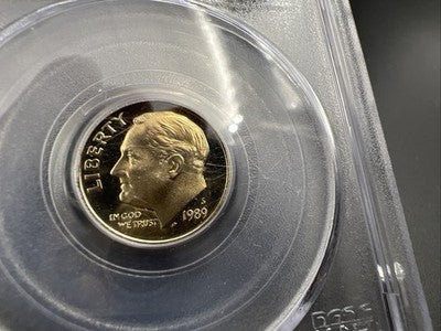 1989 S 10c Roosevelt Copper Nickel Dime Coin PCGS PR69 DCAM #131