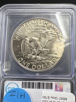 1974 D $1 Ike Eisenhower Clad Copper Nickel Dollar Coin ICG MS67 #06