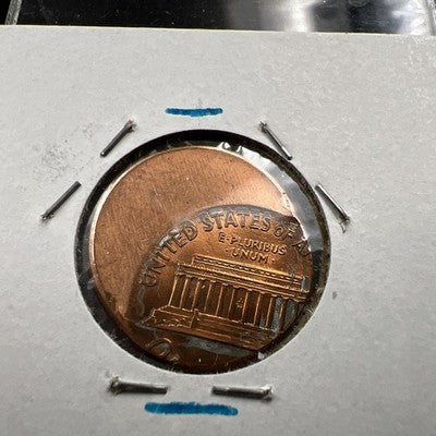 ND 198x 1c Lincoln Memorial Cent Penny 70% Off Center UNC SKU#AS