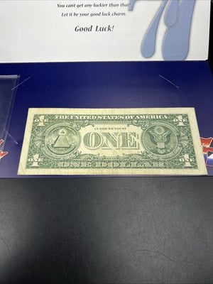 2017 $1 FRN Federal Reserve Note Lucky Serial Number 77718678 Very Circ