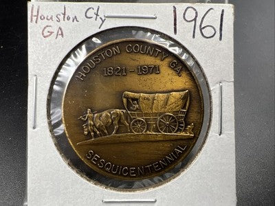 Houston County Georgia Sesquincentennial Metal 1971 (1821-1971)