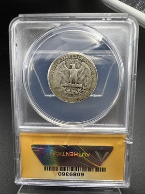 1932 D 25c Washington Silver Quarter Coin ANACS G4 Good Certified
