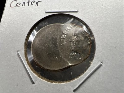 47% Off Center Error Roosevelt Dime Coin UNC