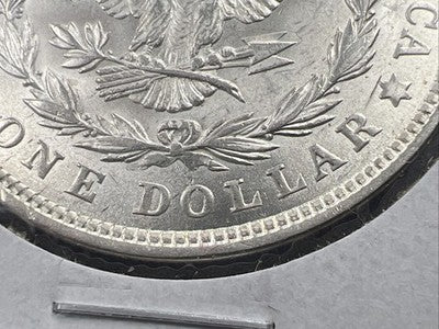1921 P $1 Morgan Silver Dollar Coin Broken Ribbon Rev Variety Vam CH BU UNC
