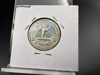 1964 25c Proof Washington Silver Quarter Coin Gem Proof Neat Toning - Blazer!