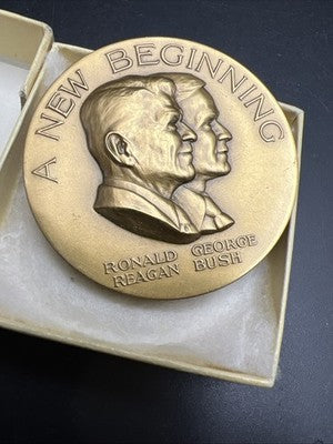 Ronald Reagan A New Beginning Many Thanks Medallic Art Co Large Medal Gem UNC