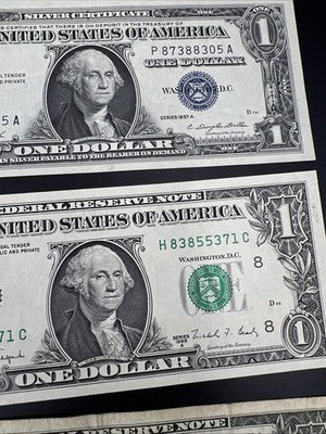 Dollar Bill Collector's Set 2003 Repeater + 1957 1963 1988 2009 * $1 Notes Circ