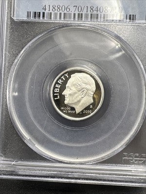 2010 S 10c Roosevelt Silver Proof Dime Coin PR70 DCAM #710 PCGS