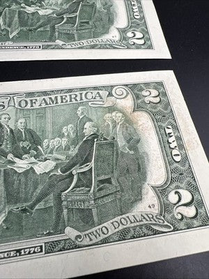 2 Consc 2013 $2 FRN CH AU Notes Repeat Serial #22330055 & #22330054