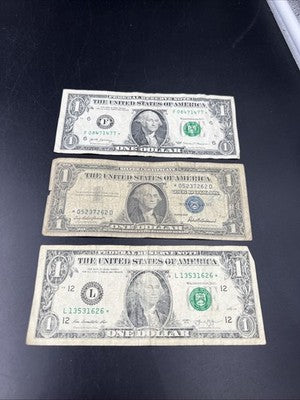 $1 * Star Bill Collector's Lot 1957 $1 cull & 2013 $1 Very Circ & 2017 FRN $1 VG