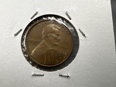 1973 D Lincoln Memorial Cent Penny Coin Lamination Error Reverse VF Circ