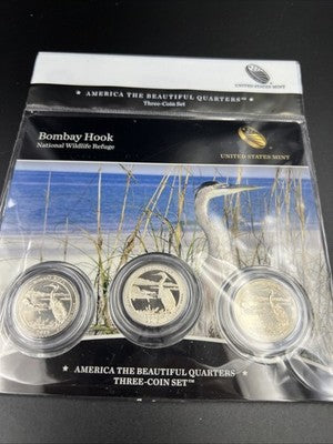 2015 Bombay Hook 3 Coin P D S US Mint ATB Set