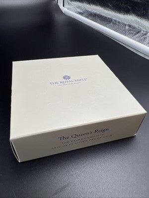 2022 United Kingdom Queen Elizabeth's Reign Proof 5 Pounds Silver Coin w Box COA
