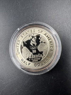 1995 Atlanta Olympics Baseball 50c Commemorative Copper Nickel Half Dollar Proof