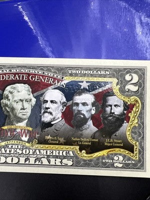 Civil War Generals Colorized 2017 A 2 Two Dollar Federal Reserve Note Unc #40